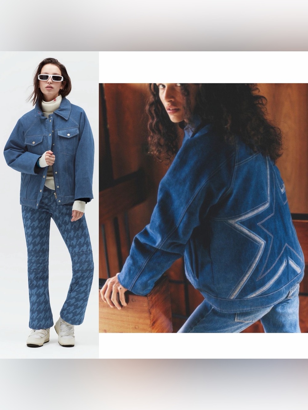 Perfect Moment x DL1961 Corentine Denim Jacket Blue Small NWT